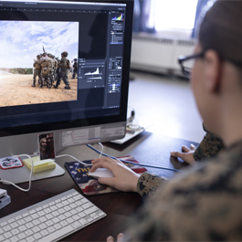 Brooke editing a photo