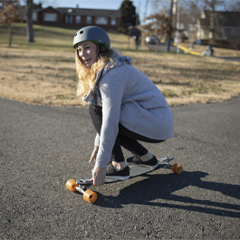 Brooke longboarding