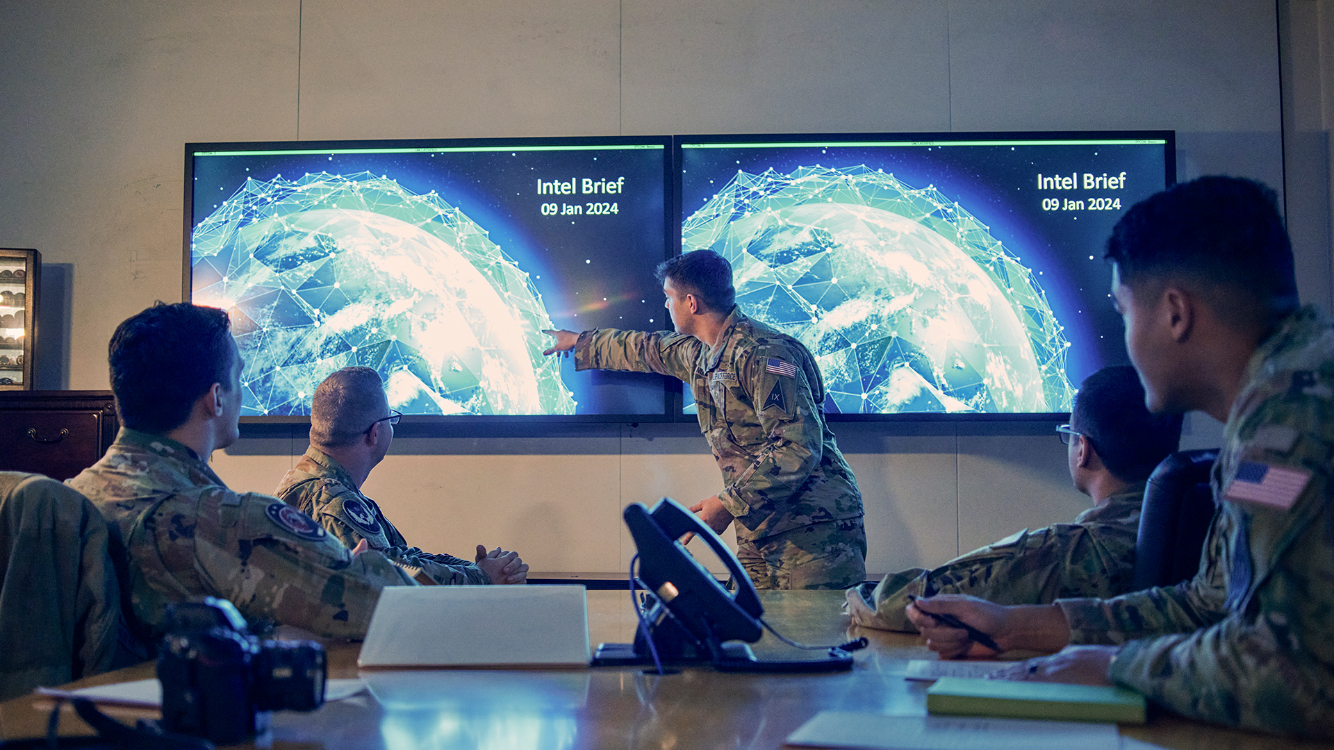 Jon Novak pointing at a screen