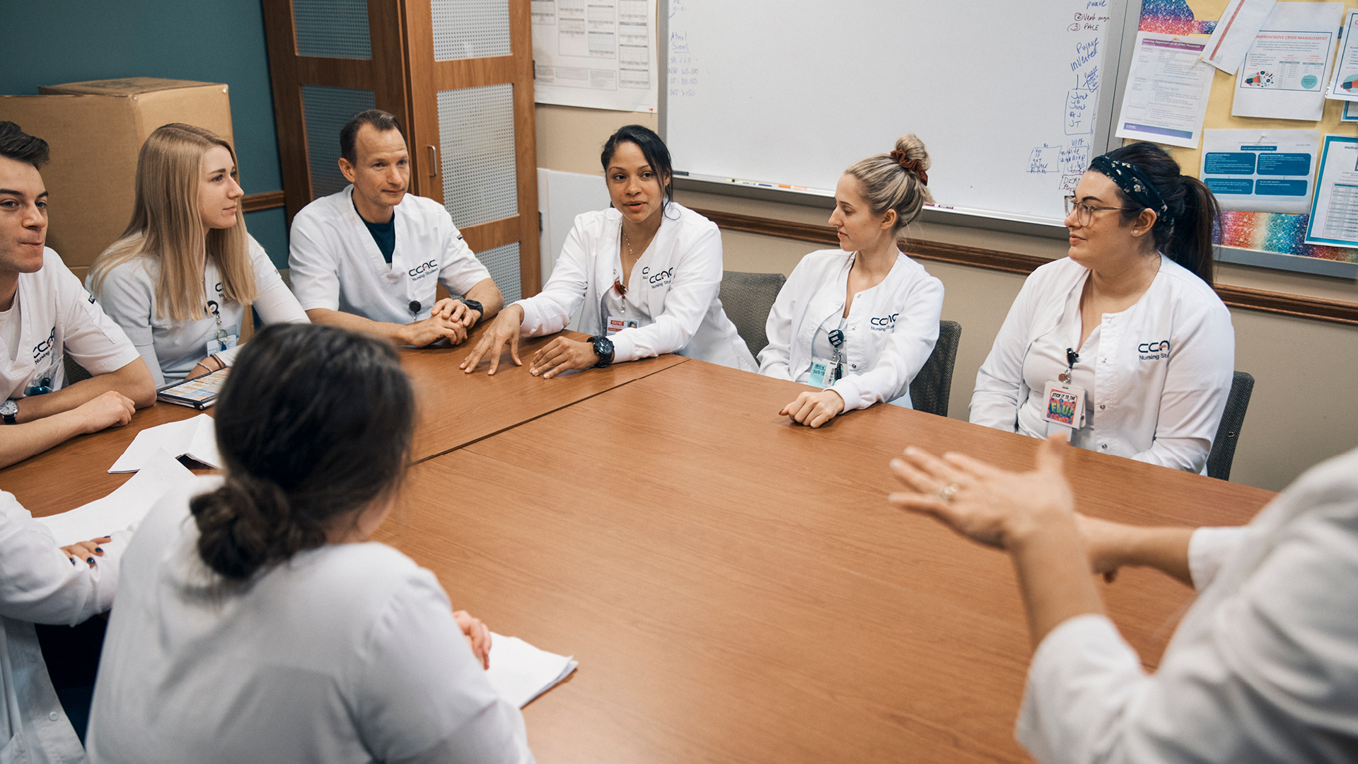 Jennifer Liriano in a meeting