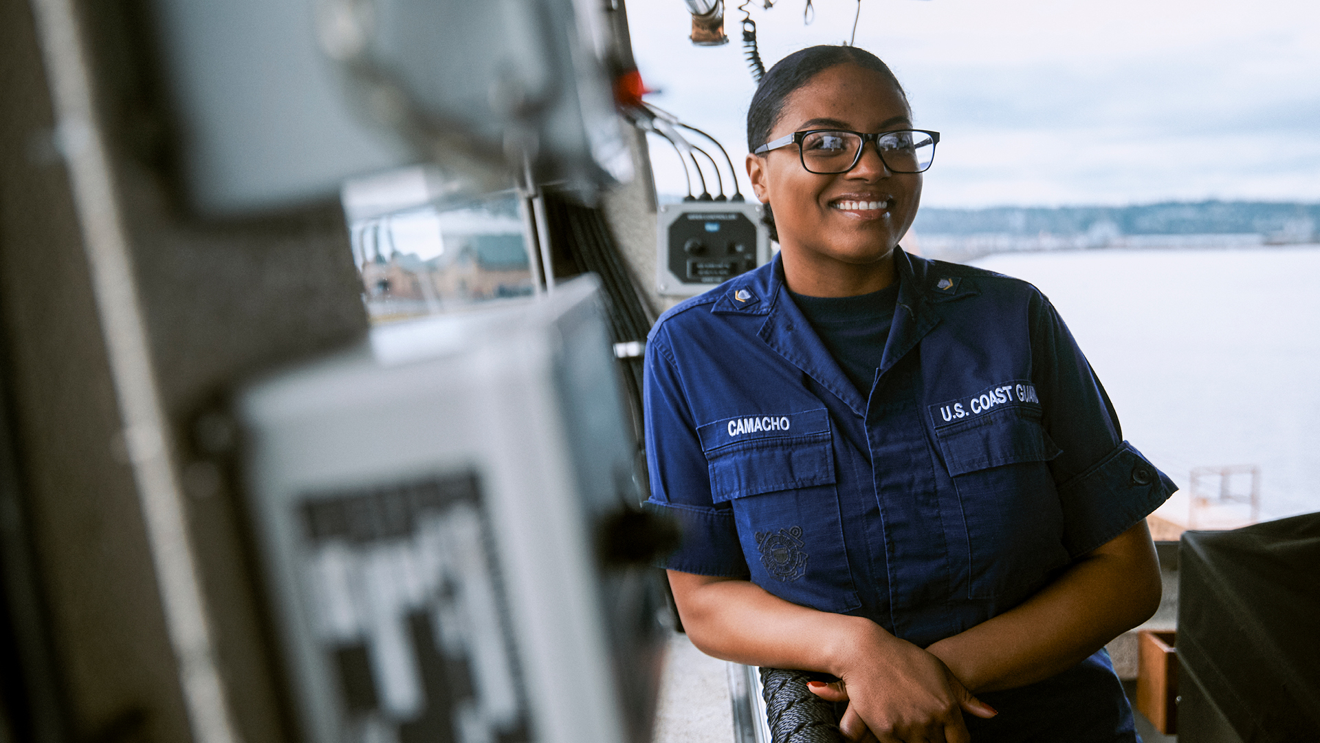 Dejanai smiling to the camera