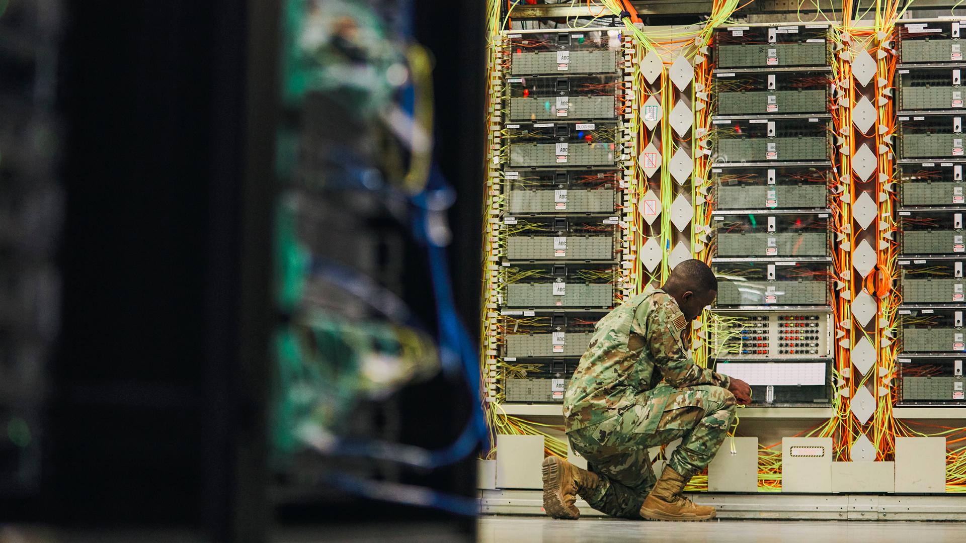 Daniel Tuzolana working on wires