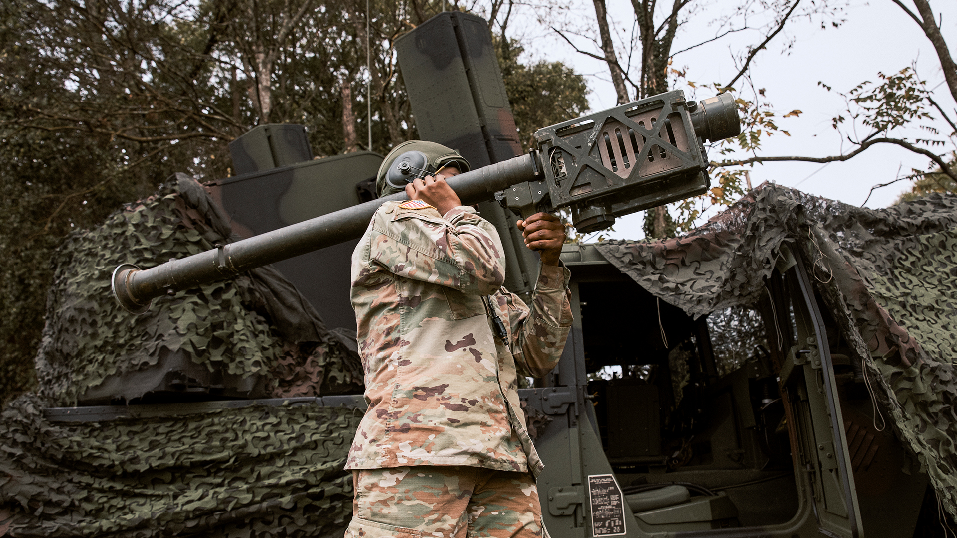Jauntavia Prather with a missile launcher
