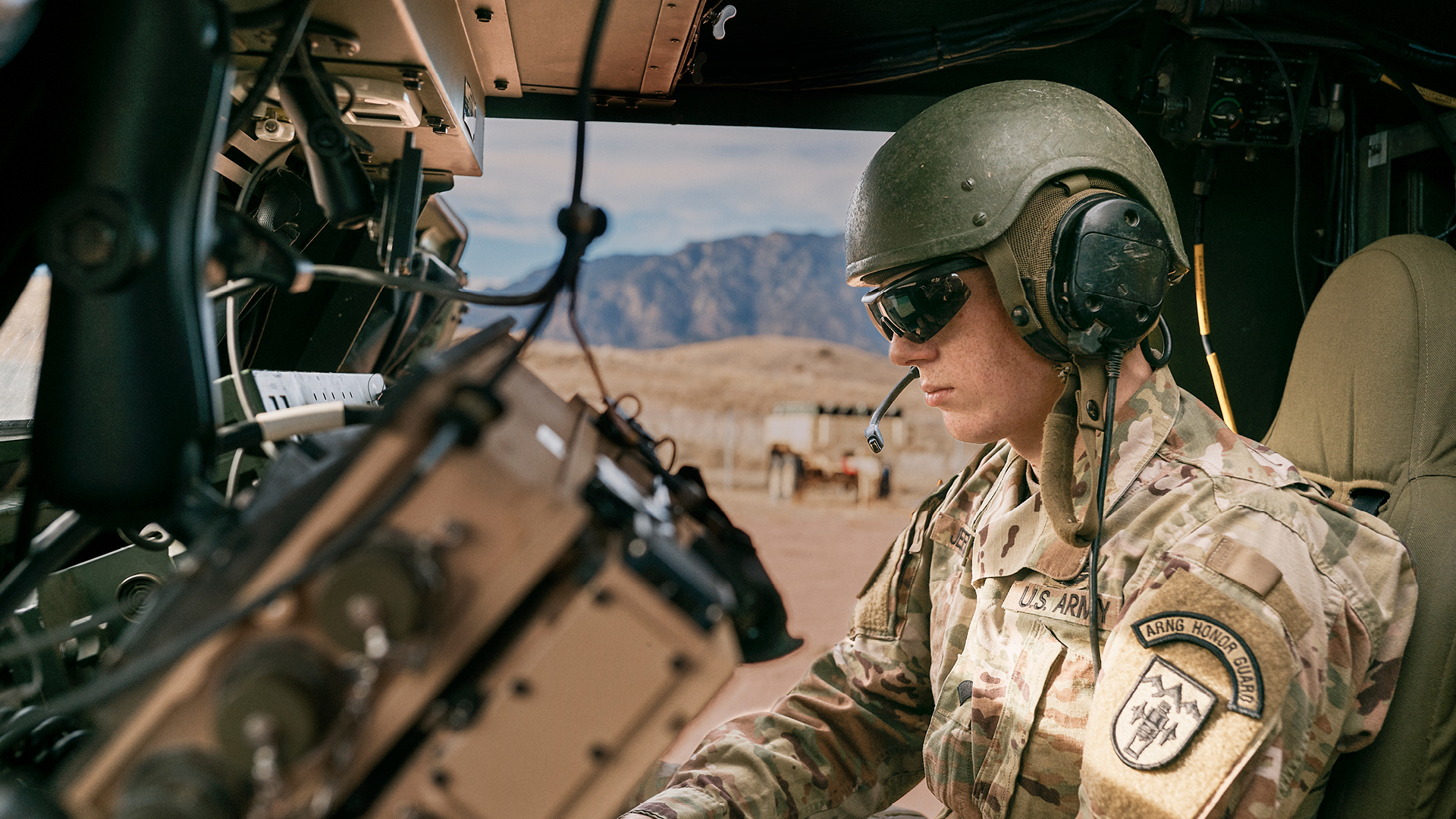 Philip Jeffries in a truck