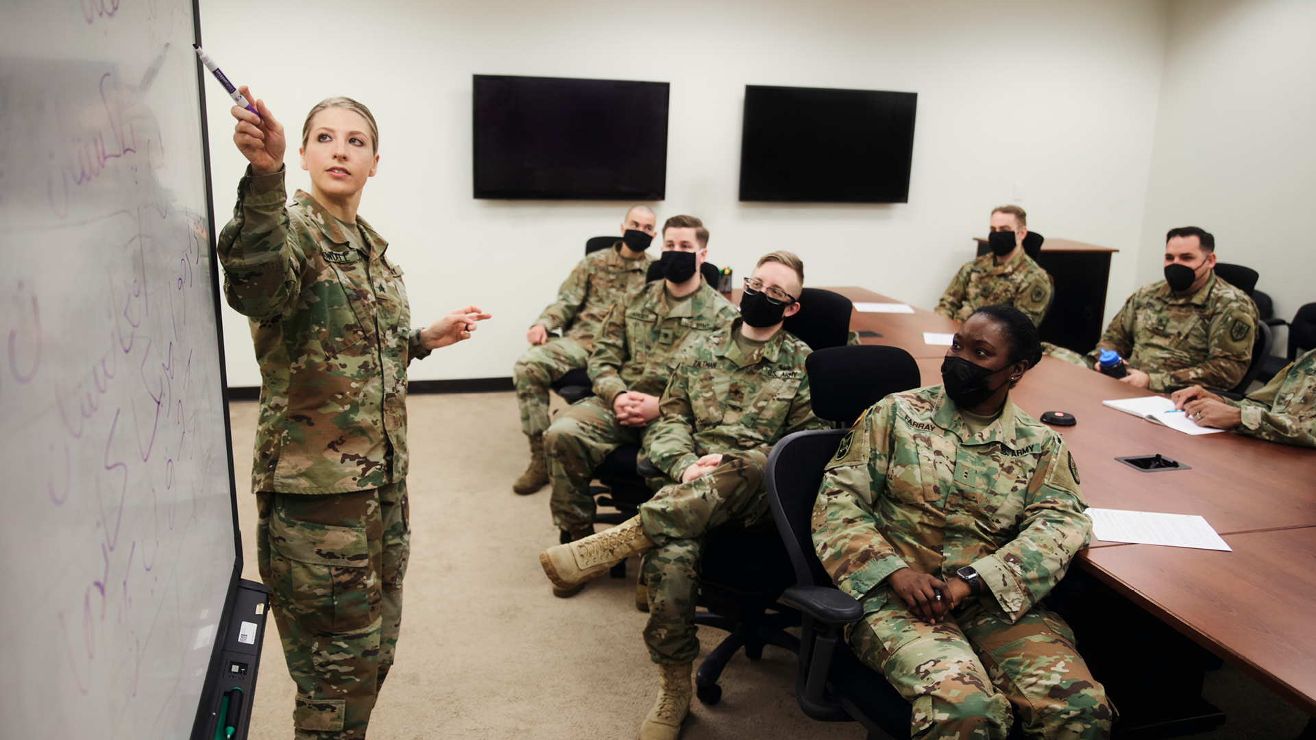 Emily Dowdell teaching a class