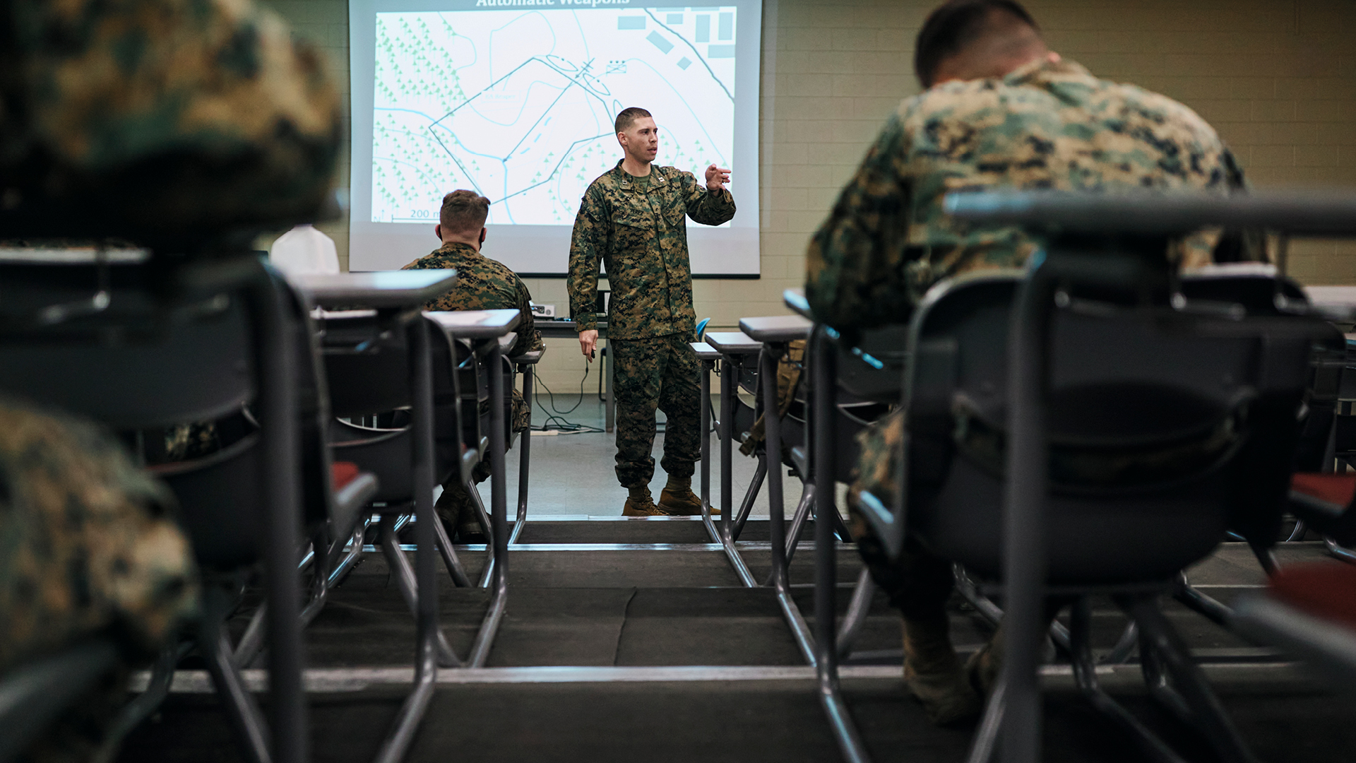 David giving a lecture