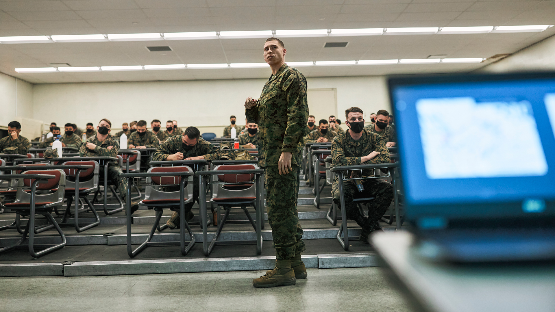 David Perez using a laser pointer