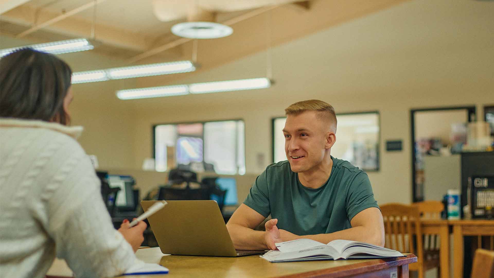 Ethan Rubenbauer with another service members